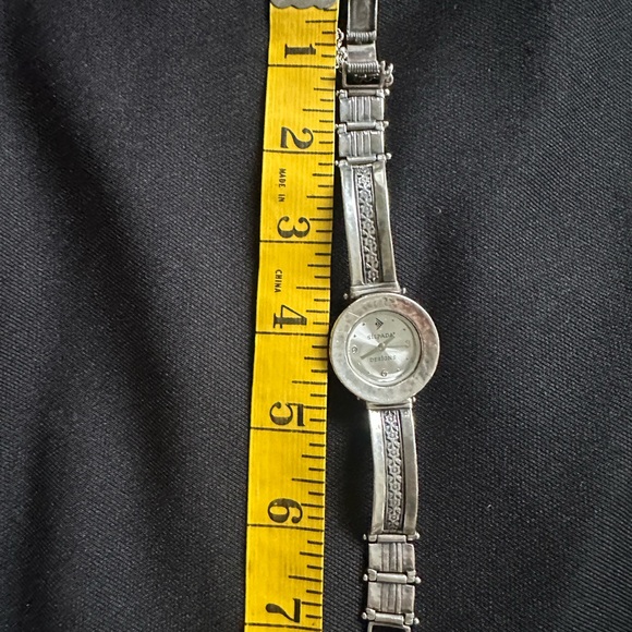 Silpada Silver watch with Textured Band, safety chain and adjustable clasp main image 11